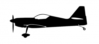 nálepka Zlín Z-50 (15cm černá)