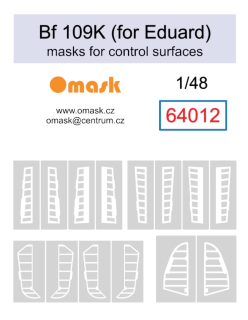 64012 1/48 Bf Bf 109 K masks for control surfaces (for Eduard)