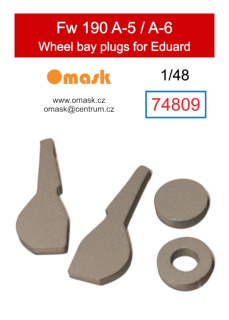 74809 1/48 Fw 190 A-5 / A-6 wheel bay plugs (for Eduard)