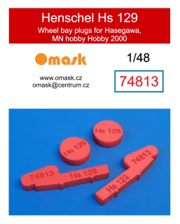 74813 1/48 Henschel Hs 129 wheel bay plugs (for Hasegawa, MN Hobby, Hobby 2000))