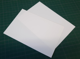 90003 White polystyrene board 0,5 mm (105x148 mm) 2 pcs