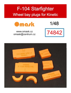 74842 1/48 F-104 Starfighter wheel bay plugs (for Kinetic)