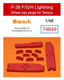 74849 1/48 P-38 F/G/H Lightning wheel bay plugs (for Tamiya)