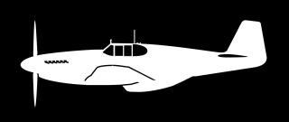 nálepka P-51B Mustang (15cm bílá)