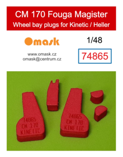 74865 1/48 CM 170 Fouga Magister wheel bay plugs (for Kinetic/Heller)