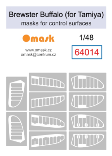 64014 1/48 Brewster Buffalo masks for control surfaces (for Tamiya)