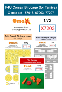 X7203 1/72 F4U Corsair Birdcage O-max set (for Tamiya)