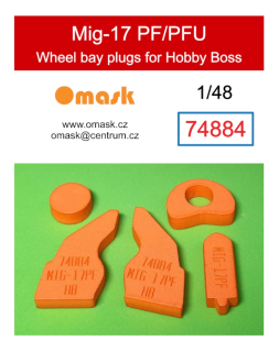 74884 1/48 Mig-17 PF/PFU wheel bay plugs (for Trumpeter)