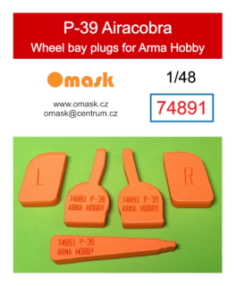 74891 1/48 P-39 Airacobra wheelbay plugs (for Arma Hobby)