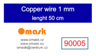 90005 Copper wire 1,0 mm (lenght 50 cm)