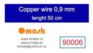 90006 Copper wire 0,9 mm (lenght 50 cm)
