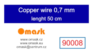 90008 Copper wire 0,7 mm (lenght 50 cm)