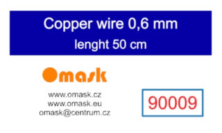 90009 Copper wire 0,6 mm (lenght 50 cm)
