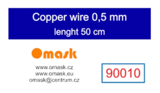 90010 Copper wire 0,5 mm (lenght 50 cm)