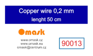 90013 Copper wire 0,2 mm (lenght 50 cm)