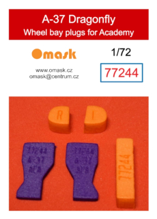 77244 1/72 A-37 Dragonfly wheel bay plugs (for Academy)