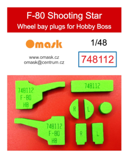 748112 1/48 F-80 Shooting Star wheel bay plugs (for Hobby Boss)
