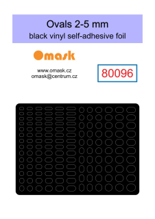 80096 Nálepky oválů 2-5 mm (vinylová folie)
