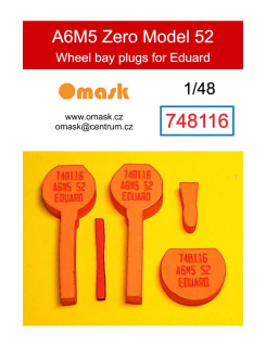 748116 1/48 A6M5 Zero Model 52 wheel bay plugs (for Eduard)