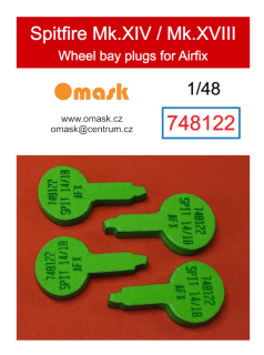 748122 1/48 Spitfire Mk.XIV/Mk.XVIII wheel bay plugs (for Airfix)